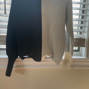 Nicole Miller black white sweater small